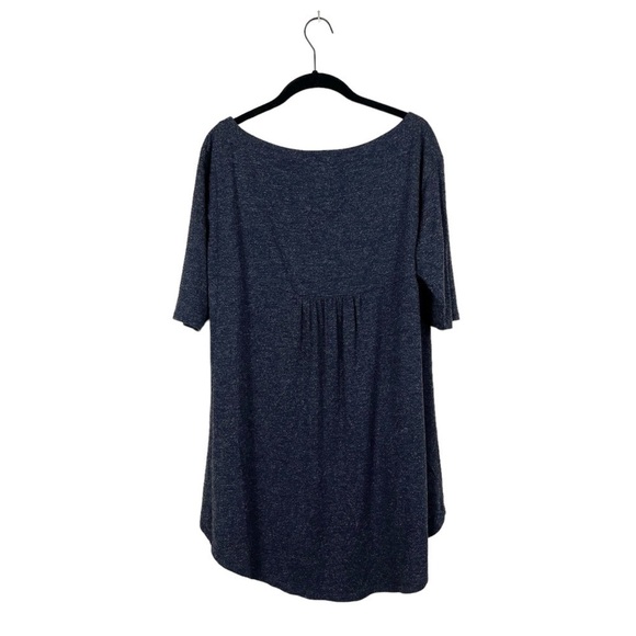 Allen B. by Allen Schwartz Gray Round Neck Short Sleeve Beaded Hi-Low Top Size S - Picture 3 of 5